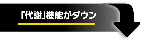 「代謝」機能がダウン