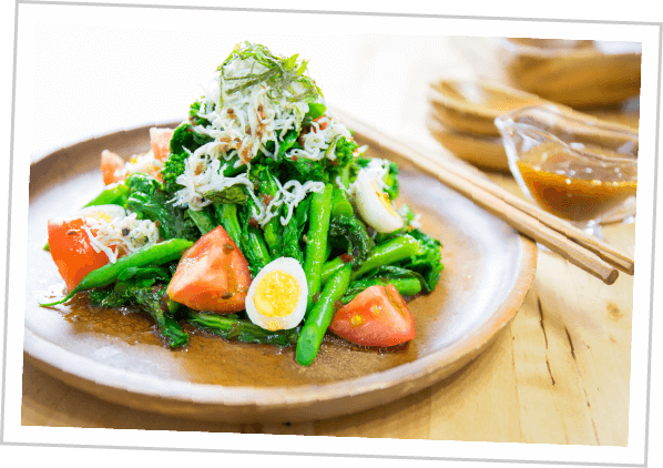 春の野菜!菜の花としらすの和風サラダ